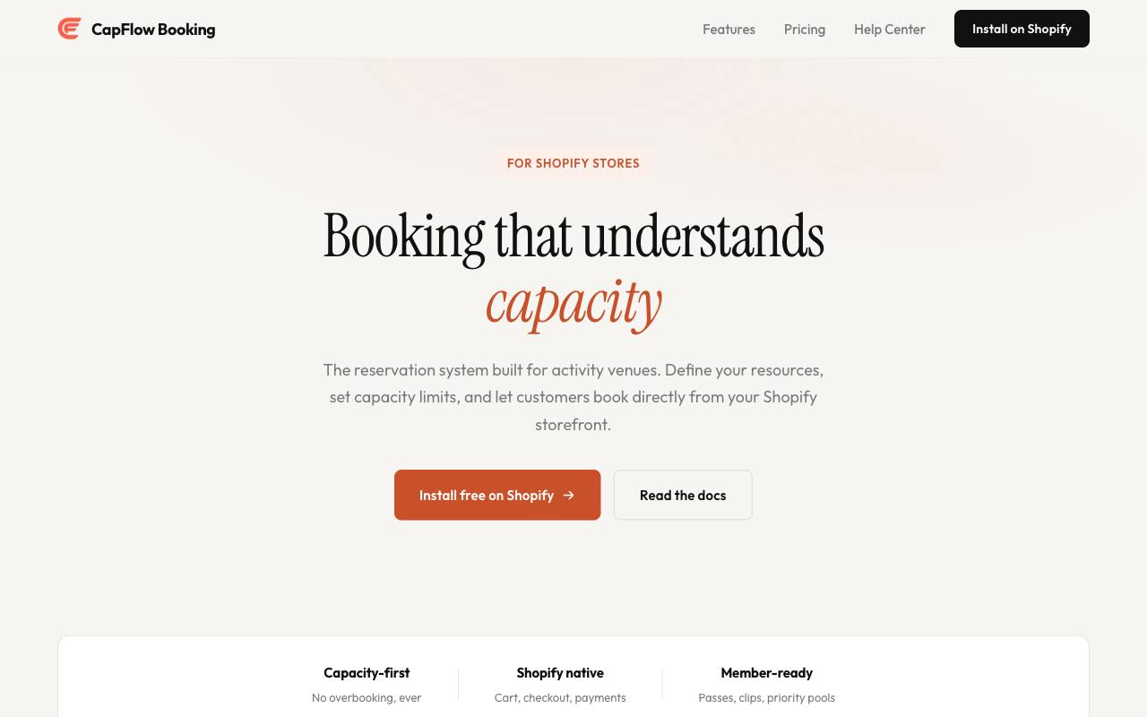 CapFlow Booking